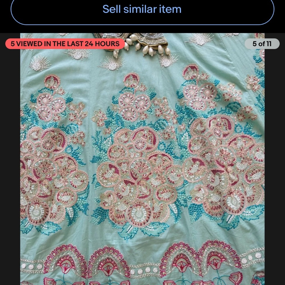 Pakistani designer lawn - Picture 2 of 7